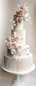wafer paper detail wedding cake