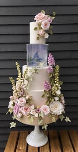 floral fantasy wedding cake