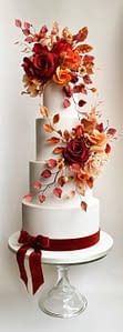 autumn colour wedding cake