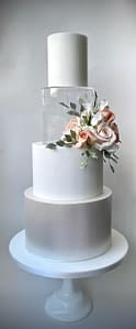 acrylic tier wedding cake